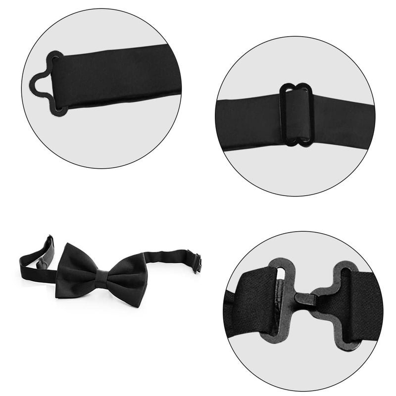 FRIGIIRE 100 Sets Adjustable Bow Tie Hardware Clip Set, Metal Cravat Clip Hook Fastener for Necktie Strap - Image 3